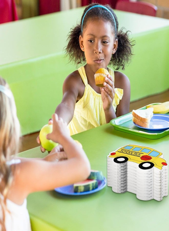 Whaline 100Pcs Back to School Paper Napkin Yellow School Bus Disposable Napkins School Season Luncheon Dinner Napkin for First Day of School Party Supplies - Image 5